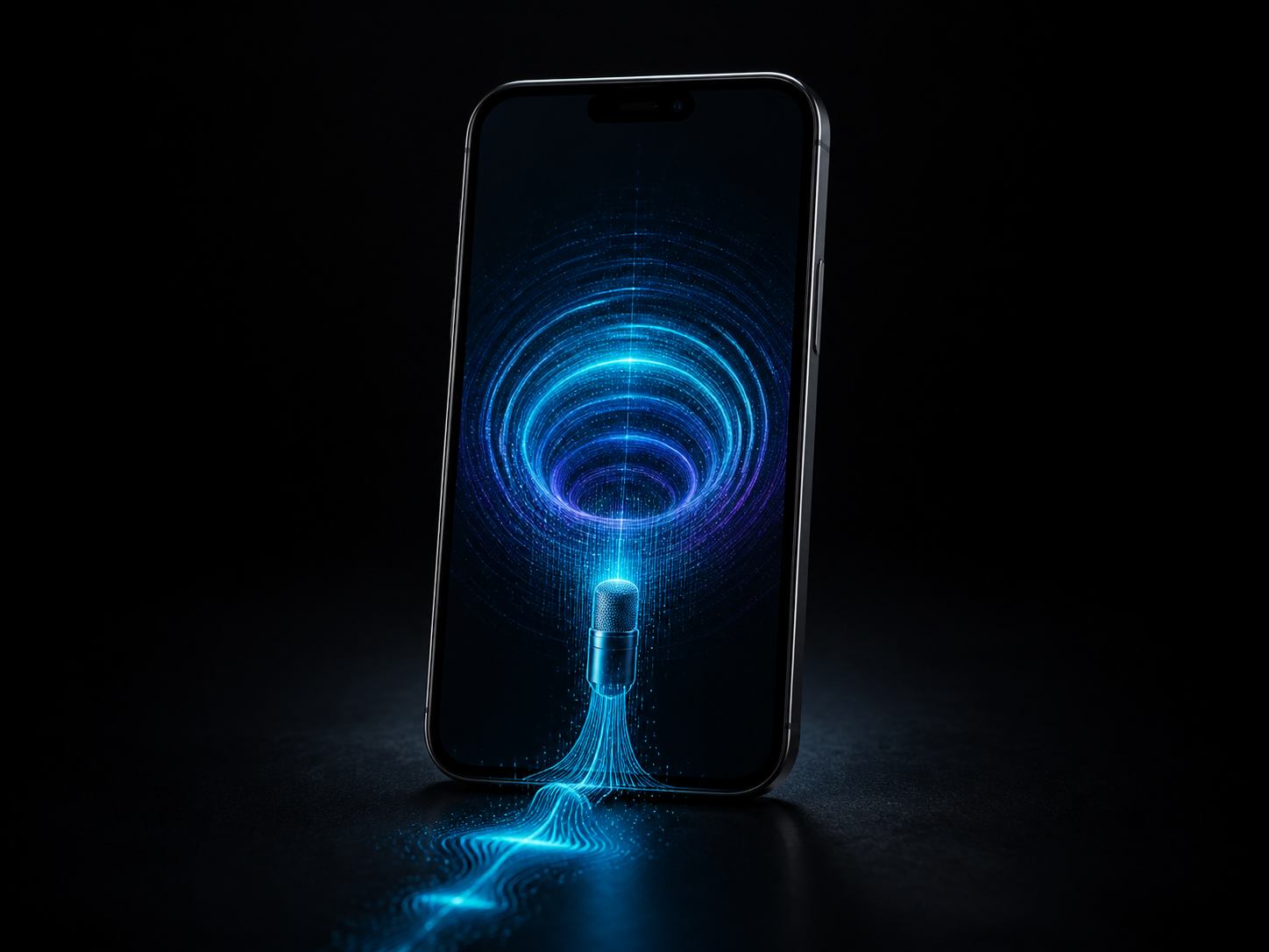 A voice signal contained and analyzed inside an iPhone